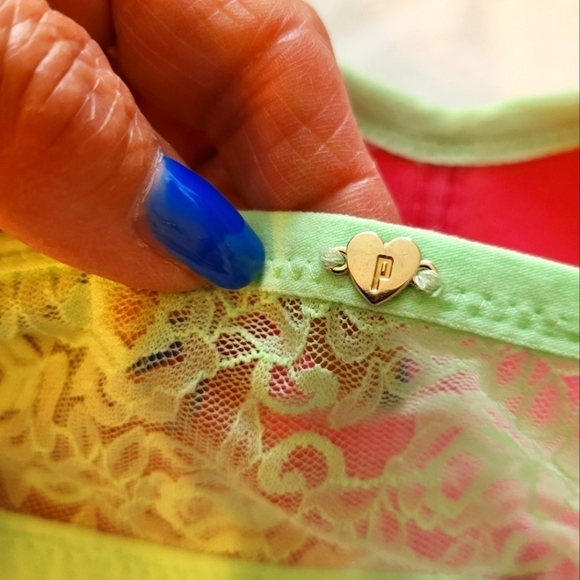 PINK Victoria Secret mint green Lace Bandeau XS-TP strapless - Picture 6 of 9